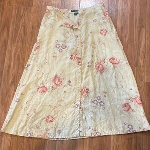 Floral Lauren Ralph Lauren Beige Skirt size 8